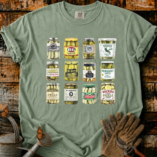 Vintage Pickle Jar Grid T-Shirt