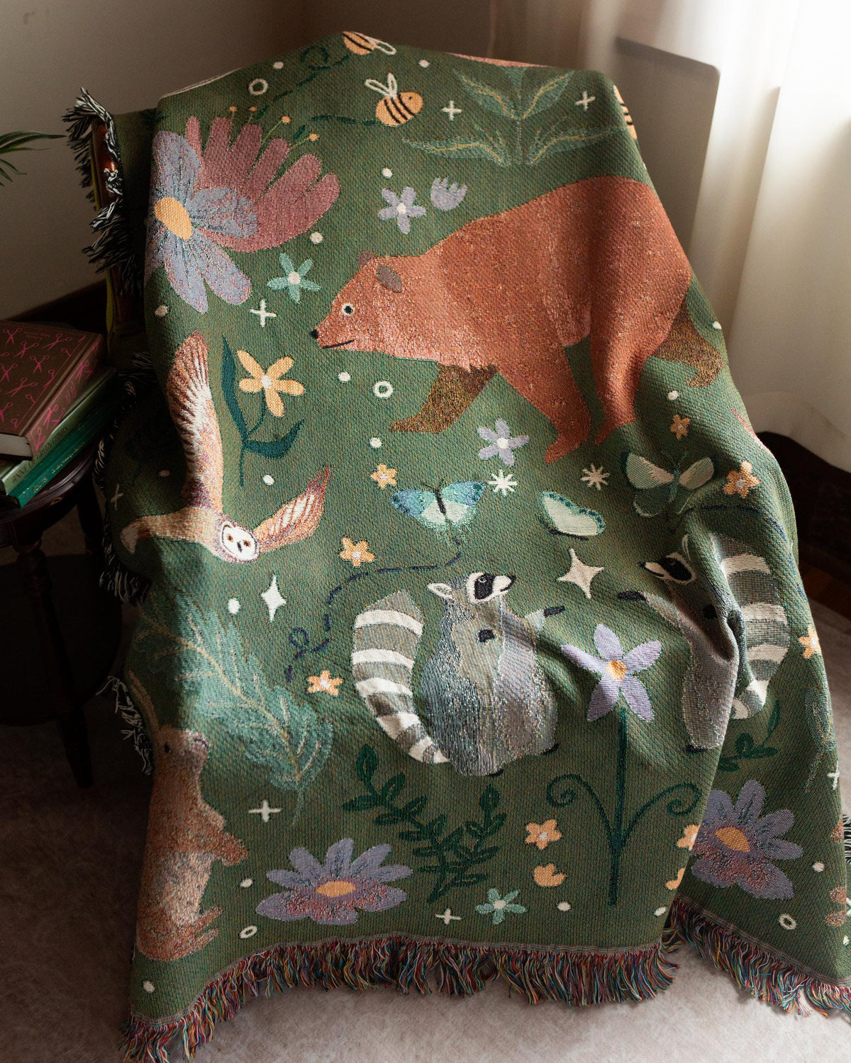Woodland Animal Woven Blanket