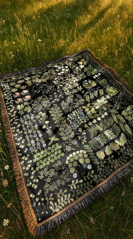 Botanical Specimen Woven Blanket