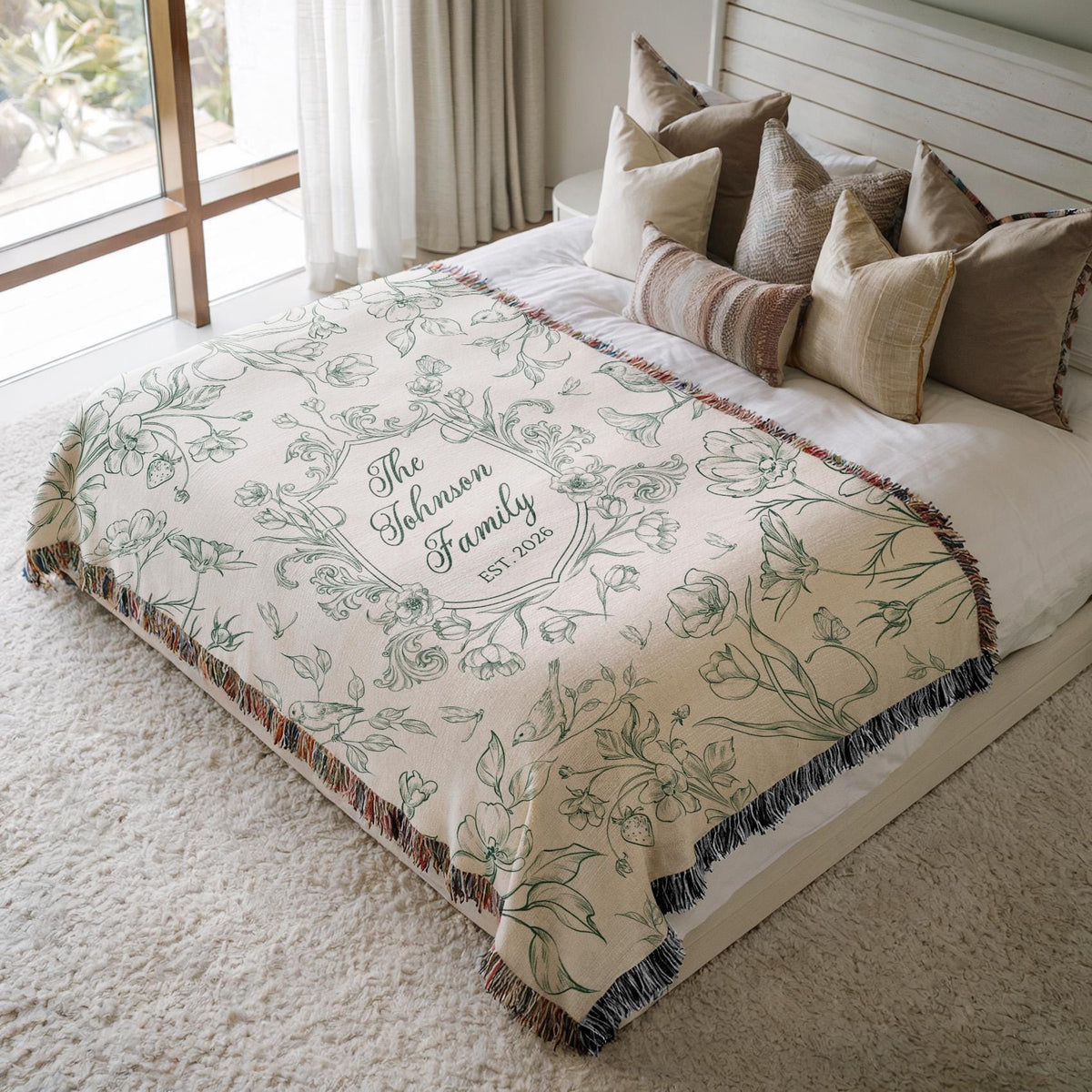 Personalized Family Crest Blanket