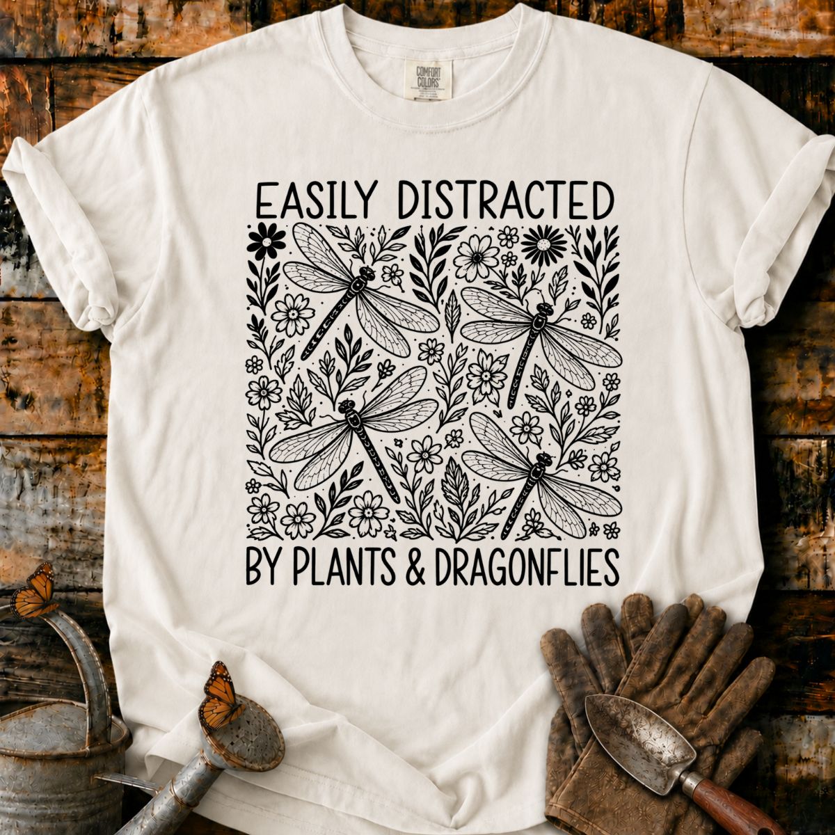 Easily Distracted by Plants & Dragonflies T-Shirt
