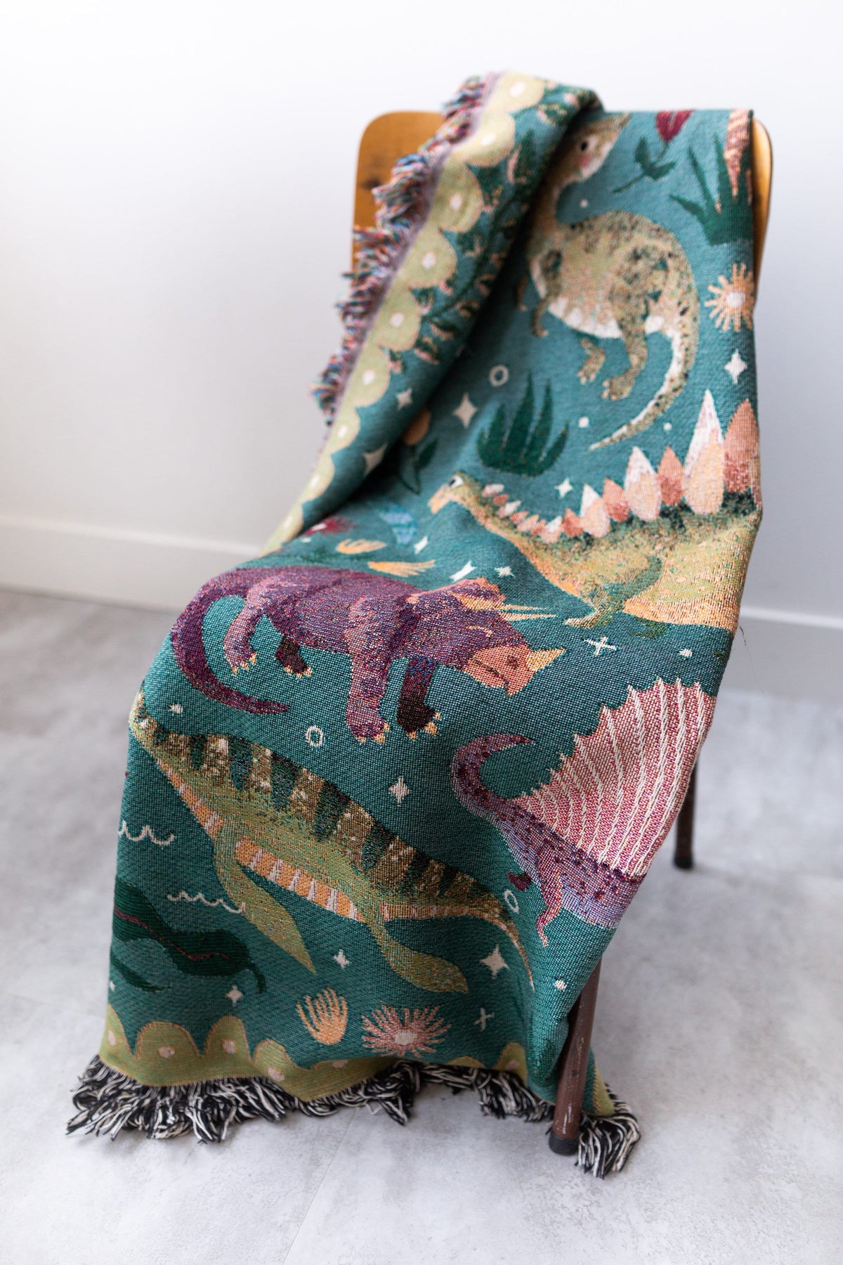 Dinosaur Woven Blanket