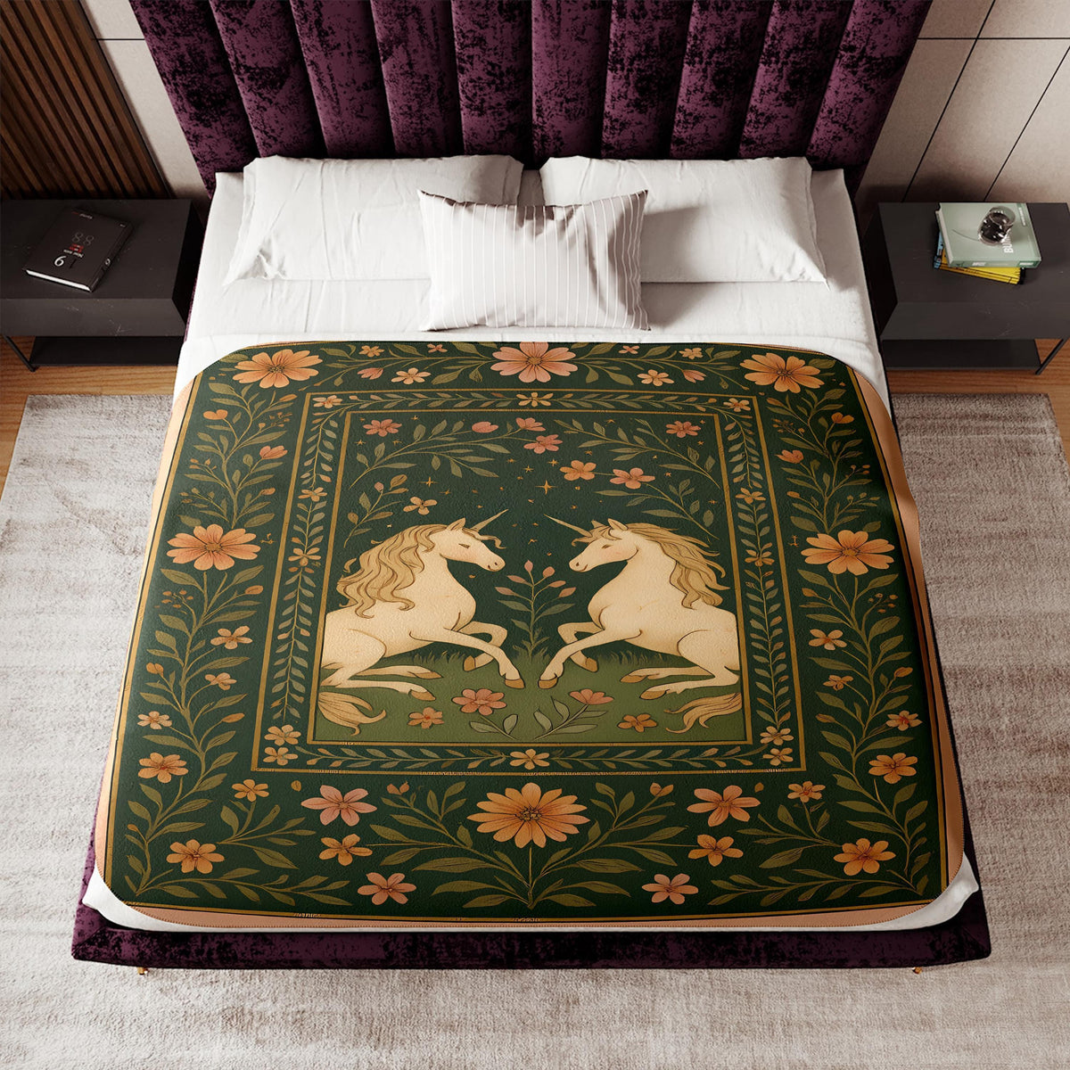 Unicorn Garden Woven Blanket