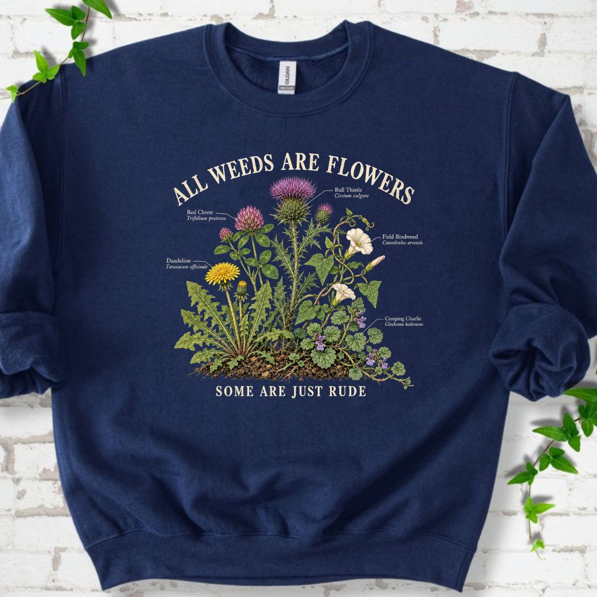 All Weeds Are Flowers Botanical Guide Sweatshirt