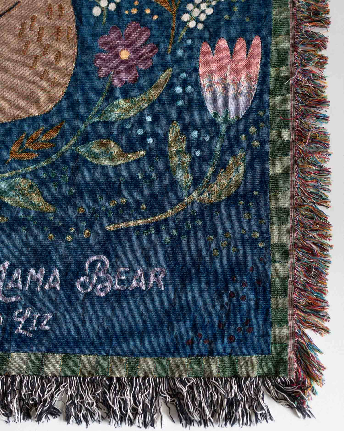 Mama Bear Personalized Woven Blanket