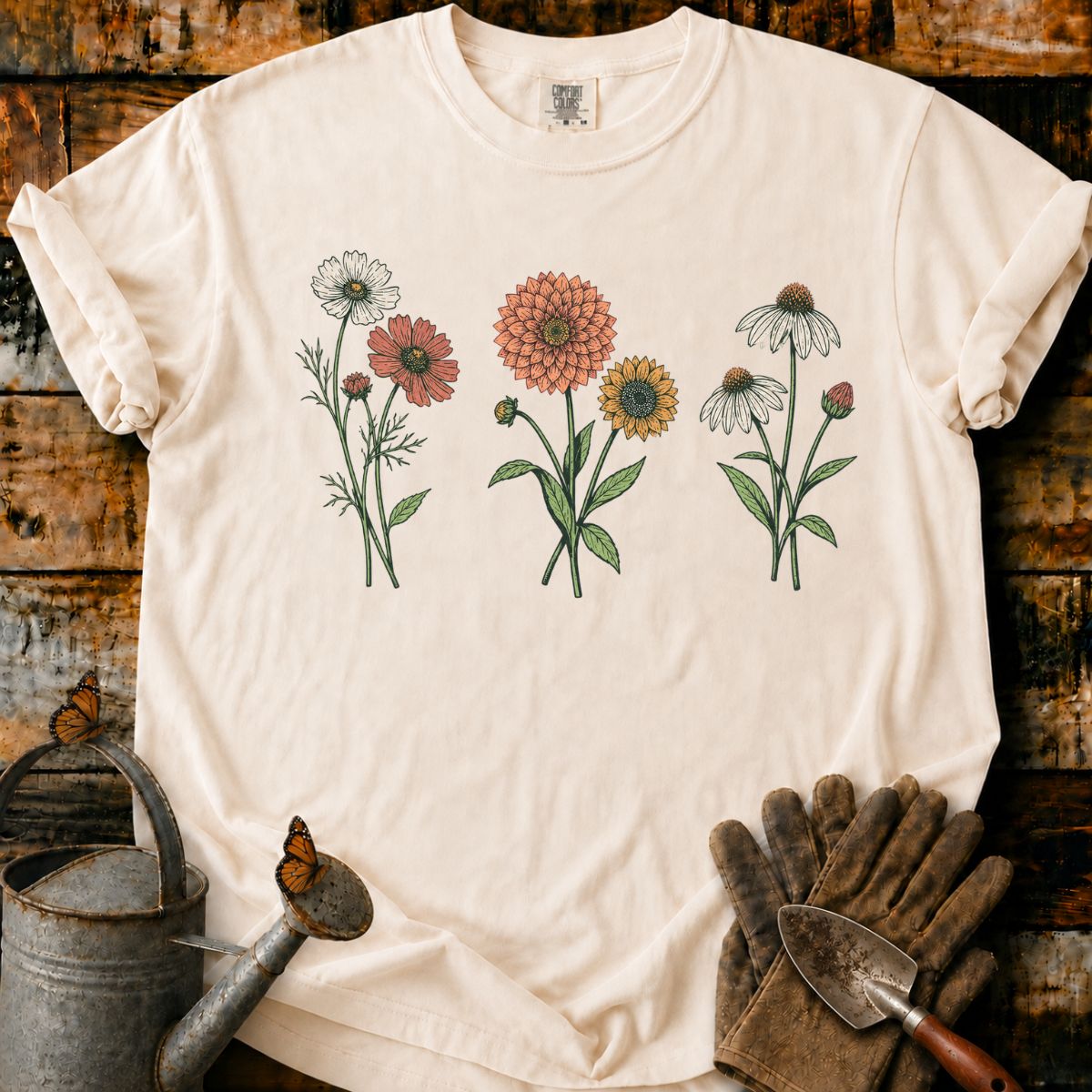 Wildflower Knit Botanical Graphic T-Shirt