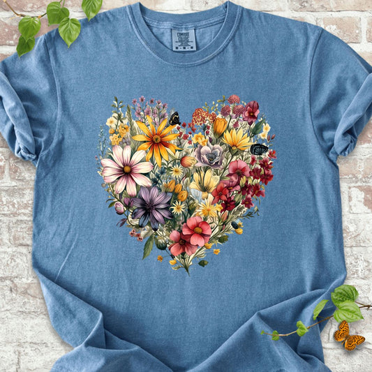 Wildflowers Heart T-Shirt