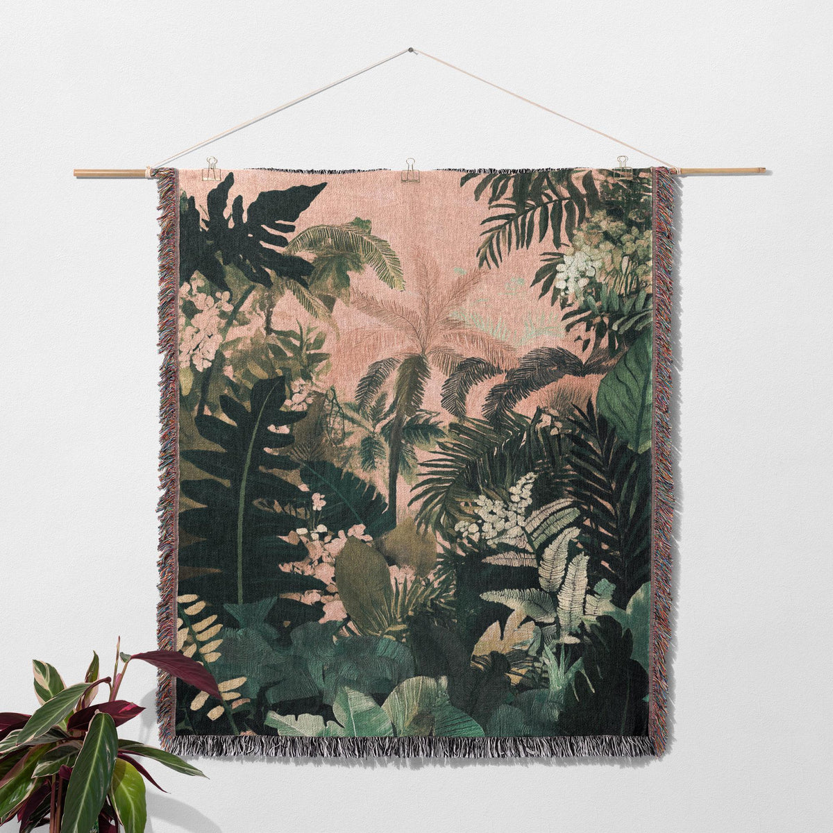 Tropical Jungle Sunset Blanket