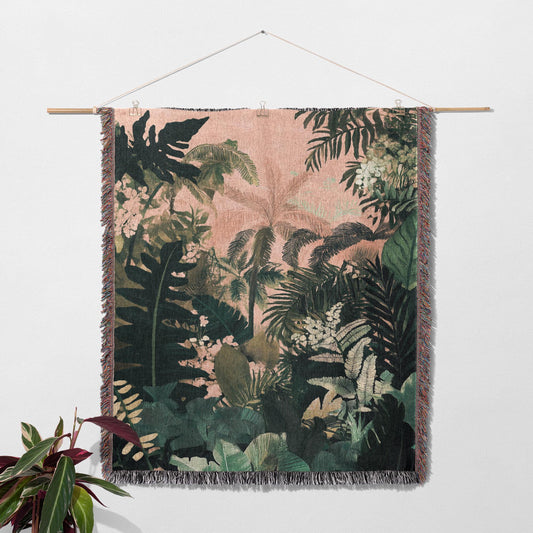 Tropical Jungle Sunset Blanket