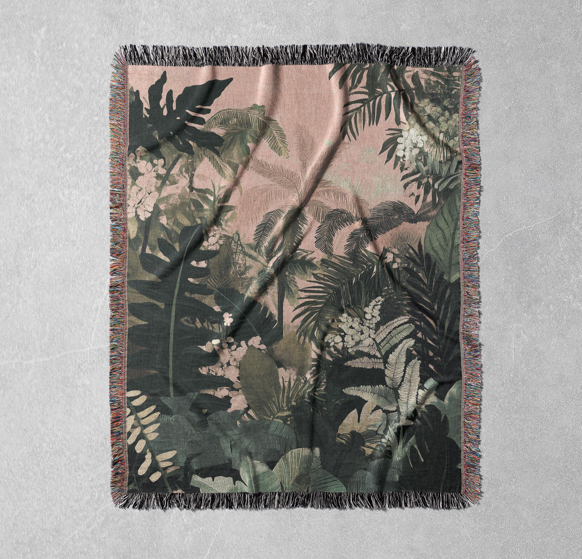Tropical Jungle Sunset Blanket