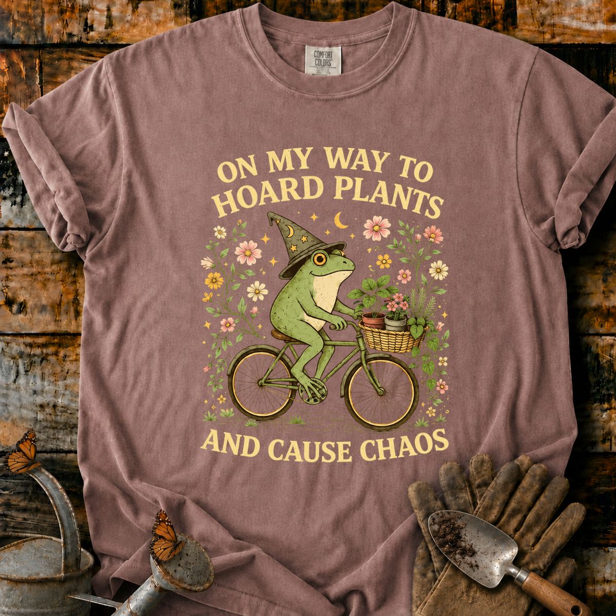 Frog Witch’s Botanical Bicycle Adventure T-Shirt