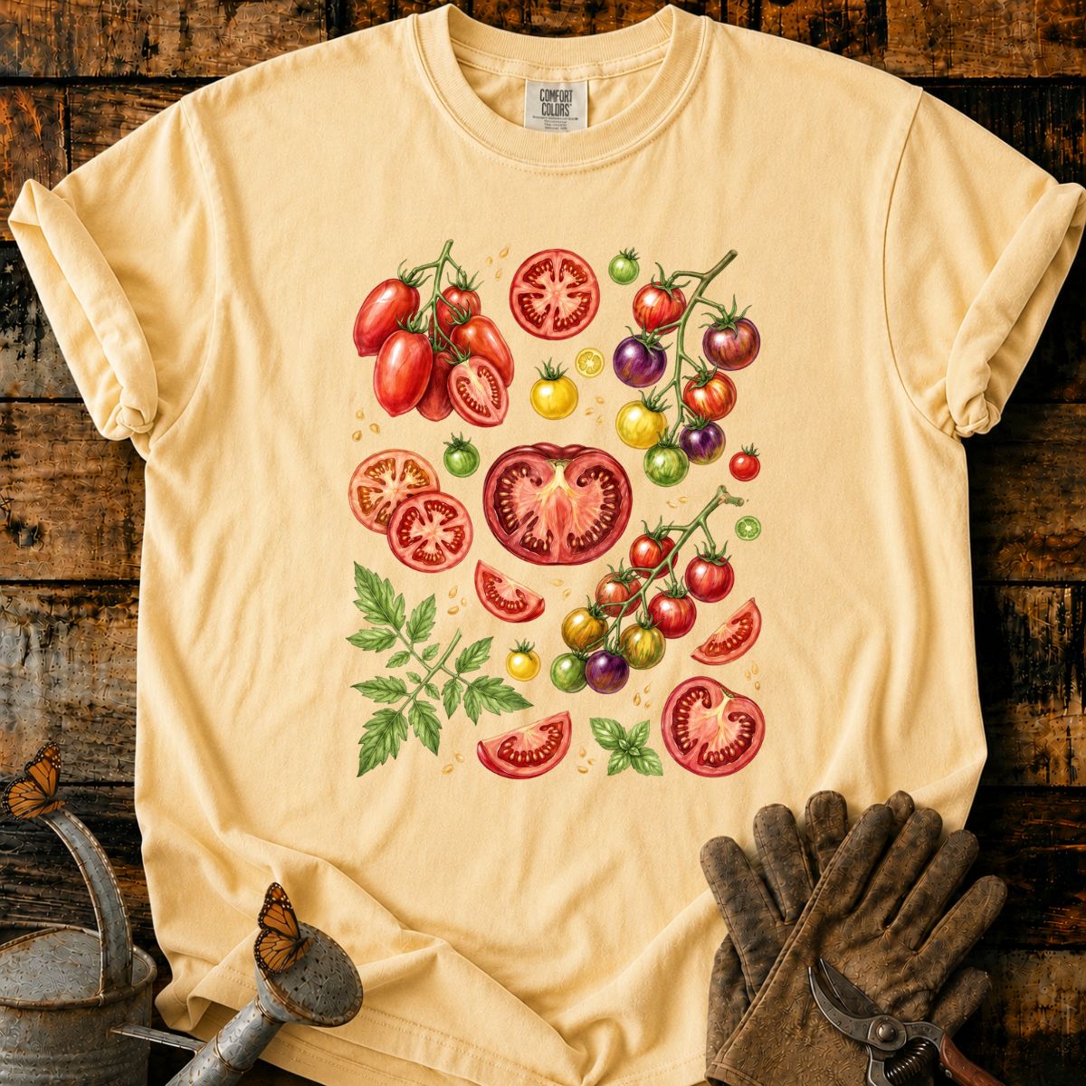 Vibrant Tomato Botanical T-Shirt