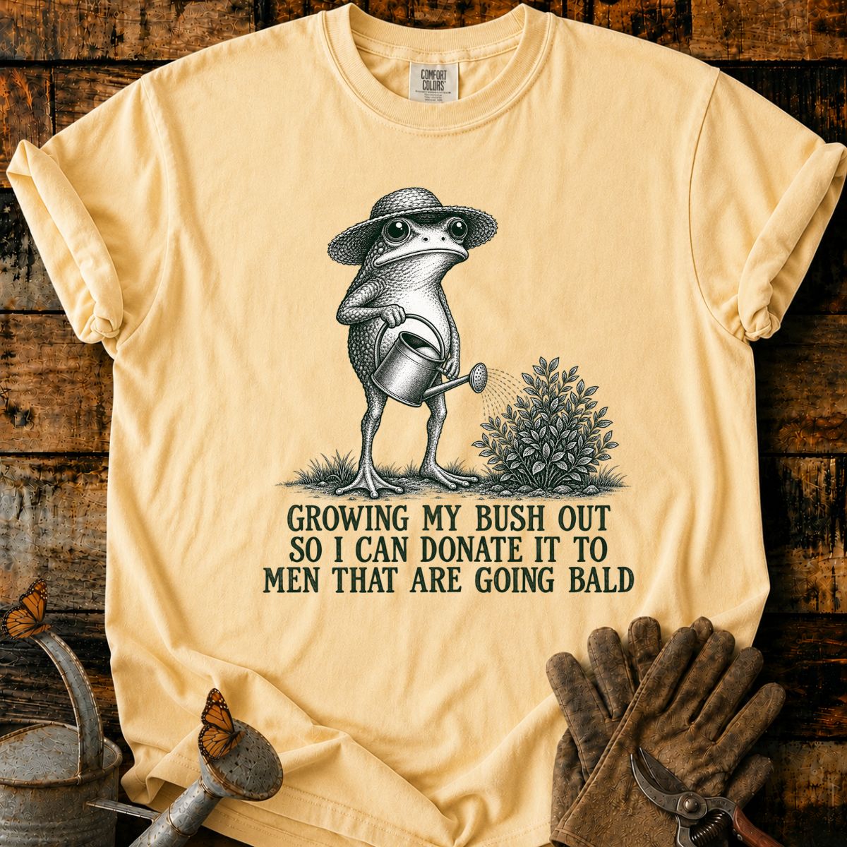 Frog Gardener’s Baldness Joke T-Shirt