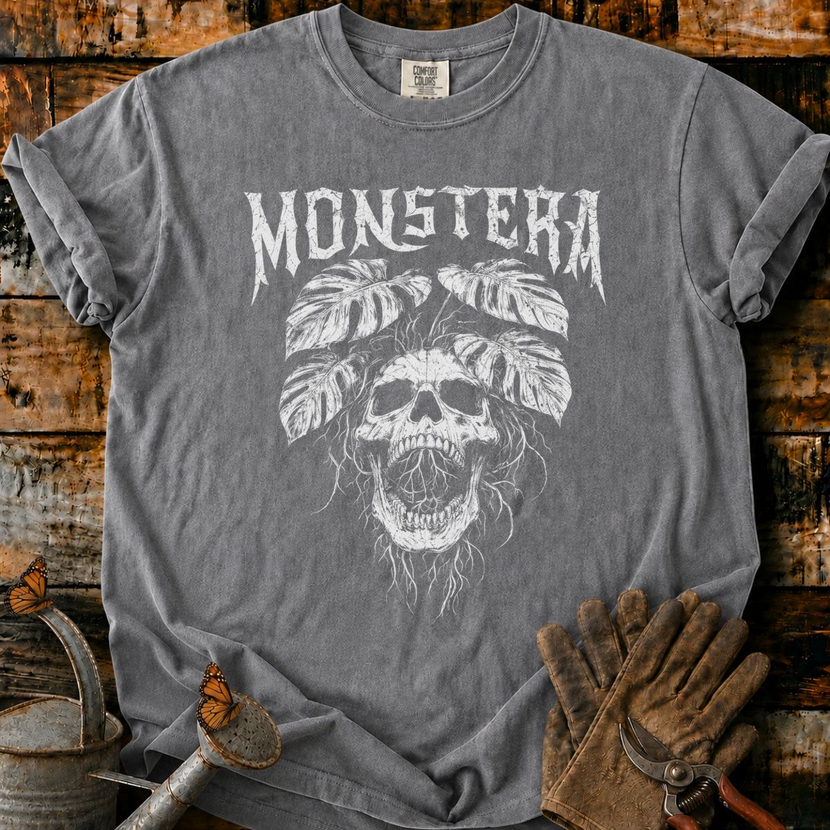 Monstera Skull Horror Metal T-Shirt