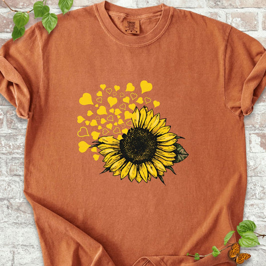 Sunflower with Hearts T-Shirt