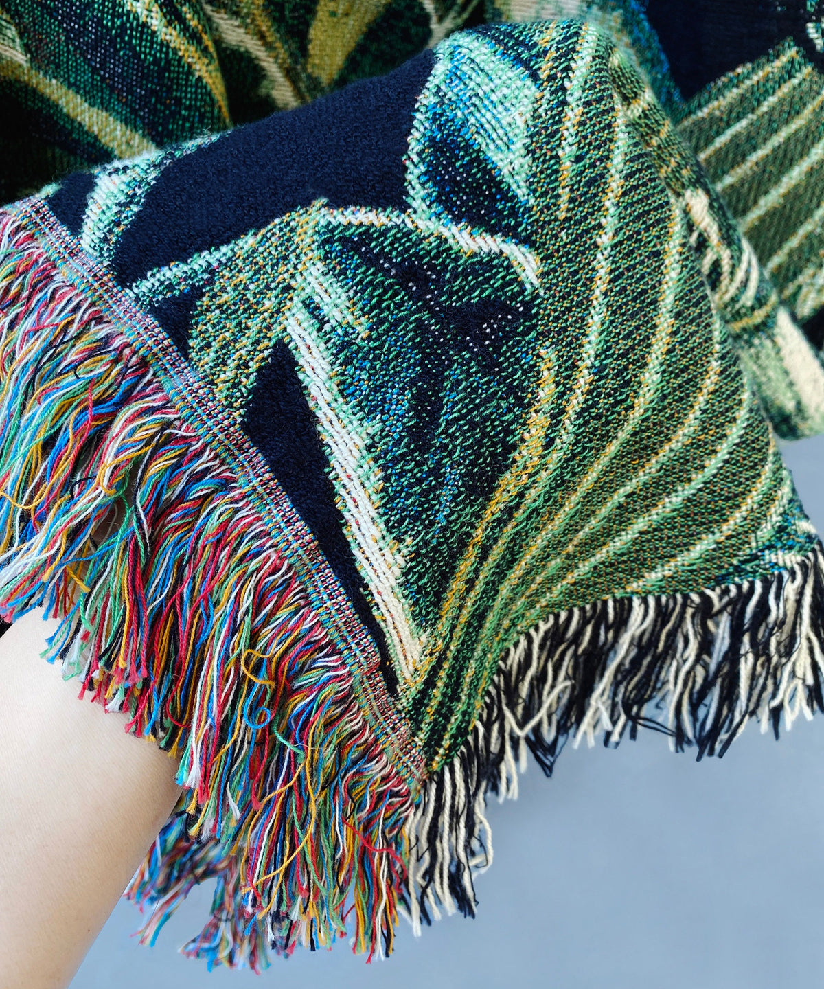 Tropical Houseplant Woven Blanket
