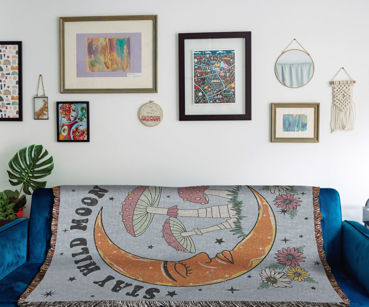 Stay Wild Moon Child Woven Blanket