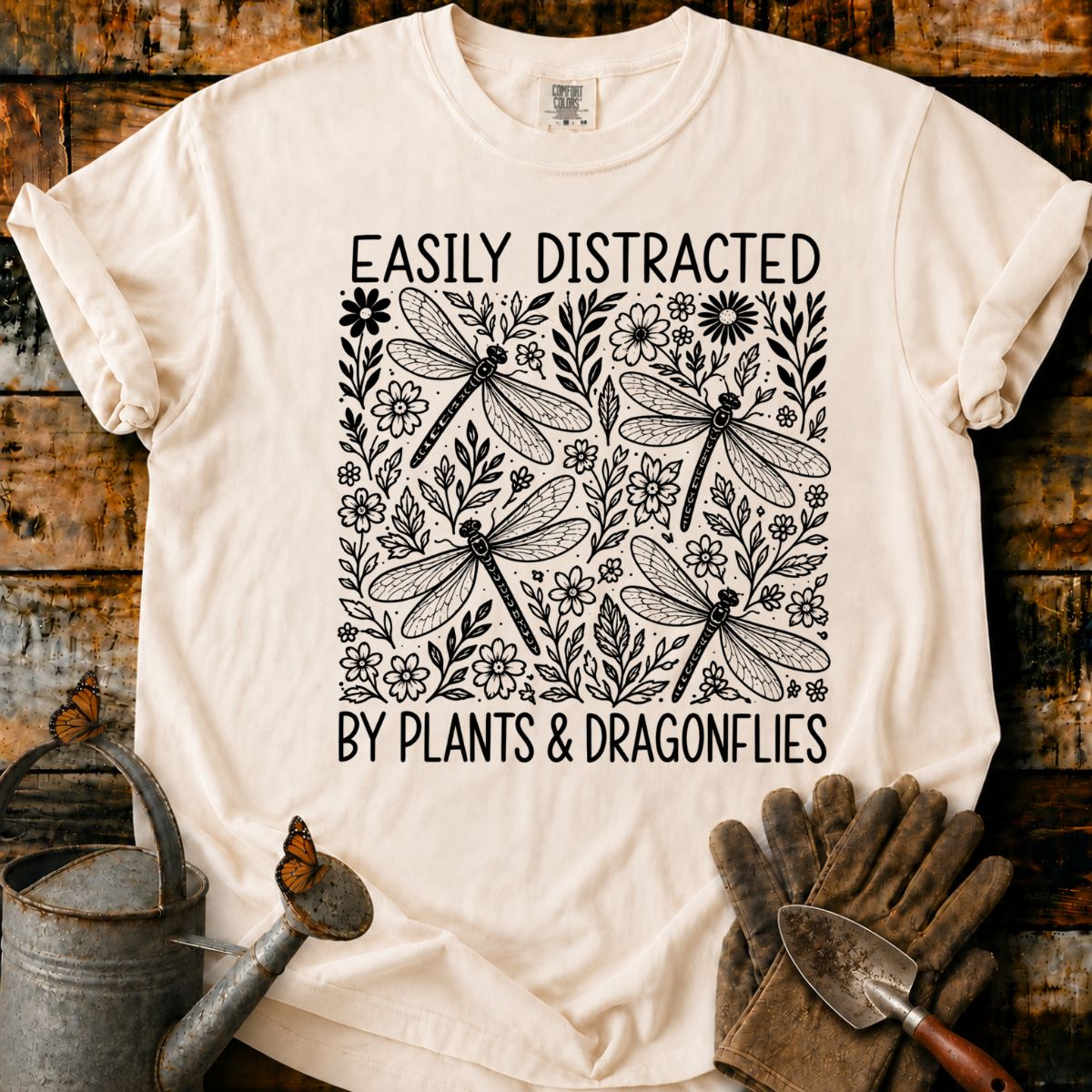 Easily Distracted by Plants & Dragonflies T-Shirt