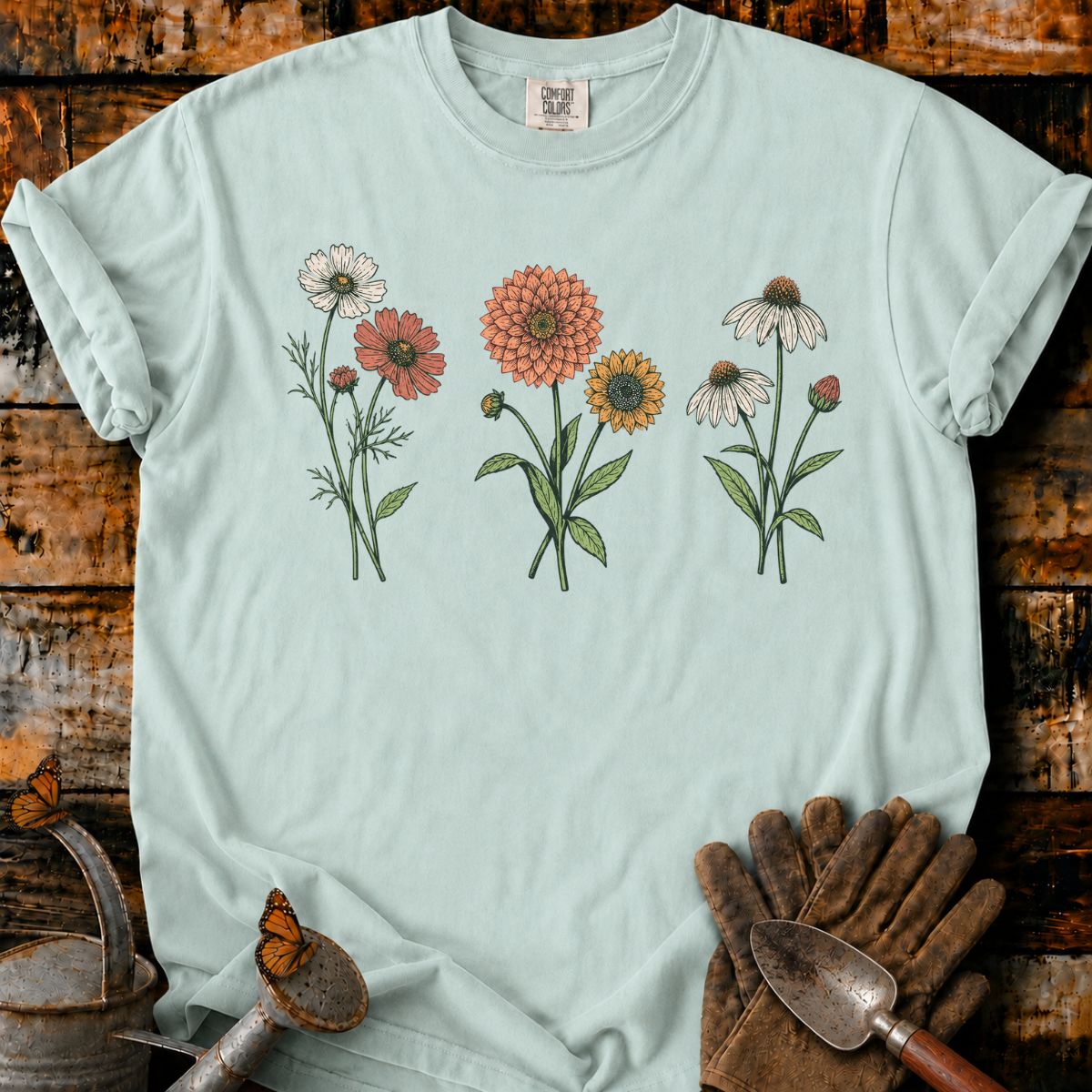 Wildflower Knit Botanical Graphic T-Shirt