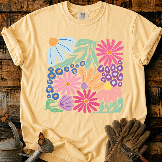 Retro Floral Collage T-Shirt