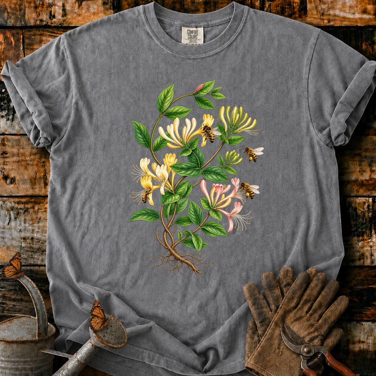 Vintage Honeysuckle Botanical T-Shirt