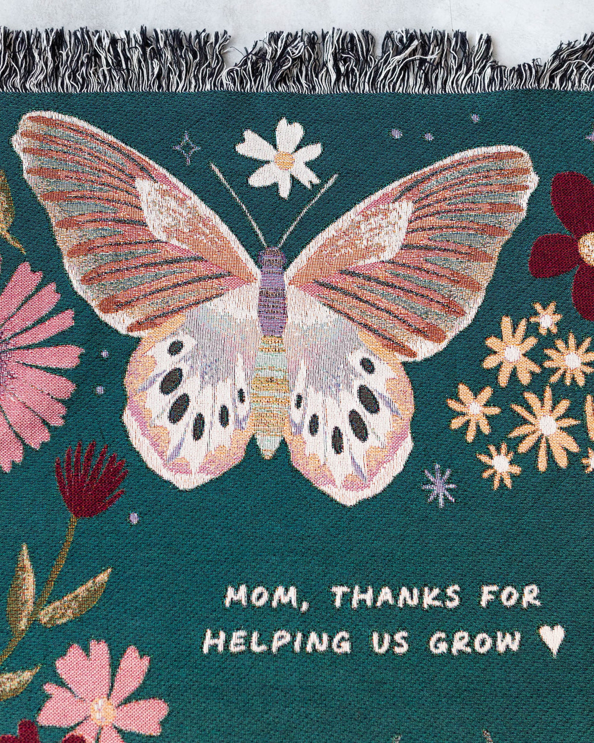 Mom Butterfly Garden Woven Blanket