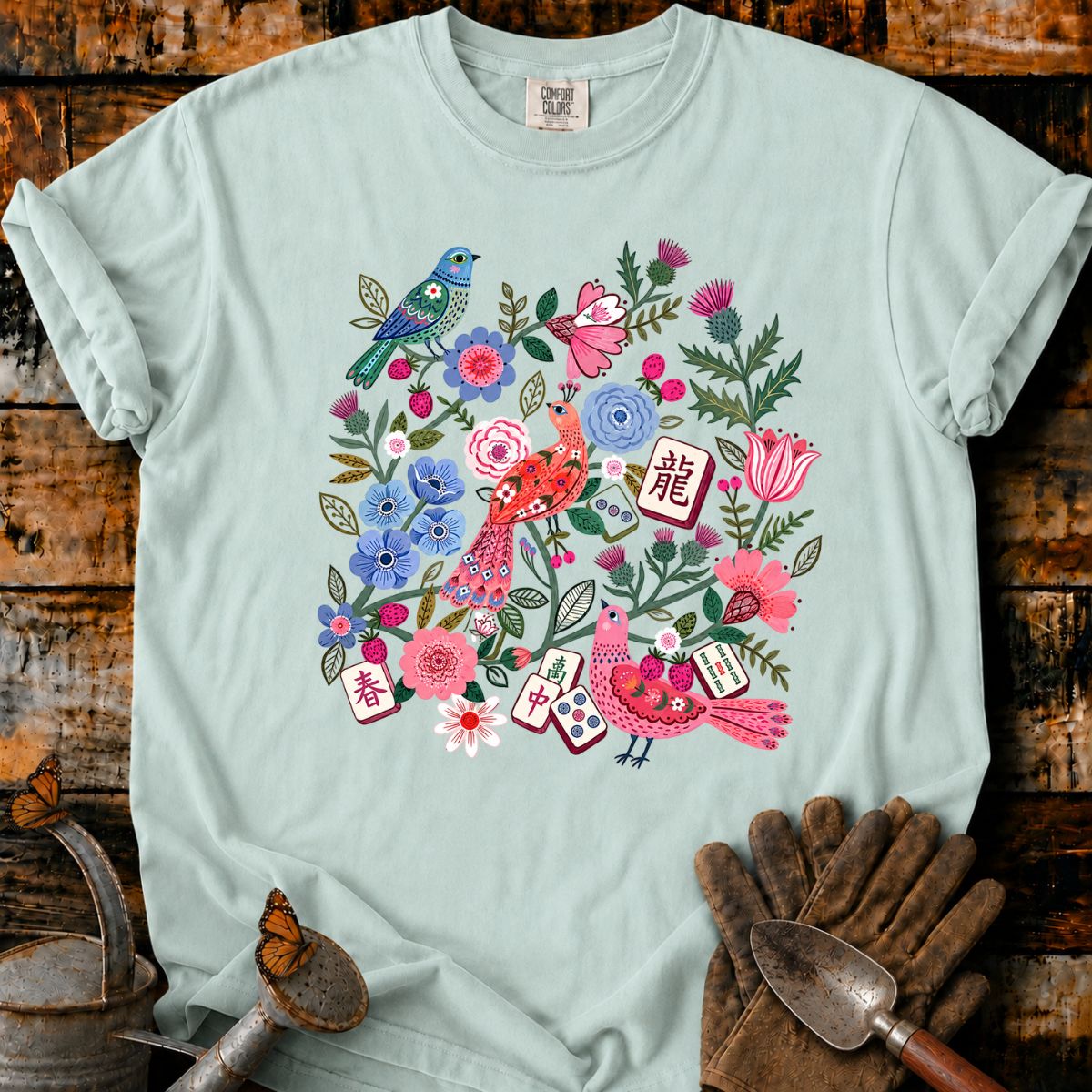 Botanical Mahjong Garden T-Shirt