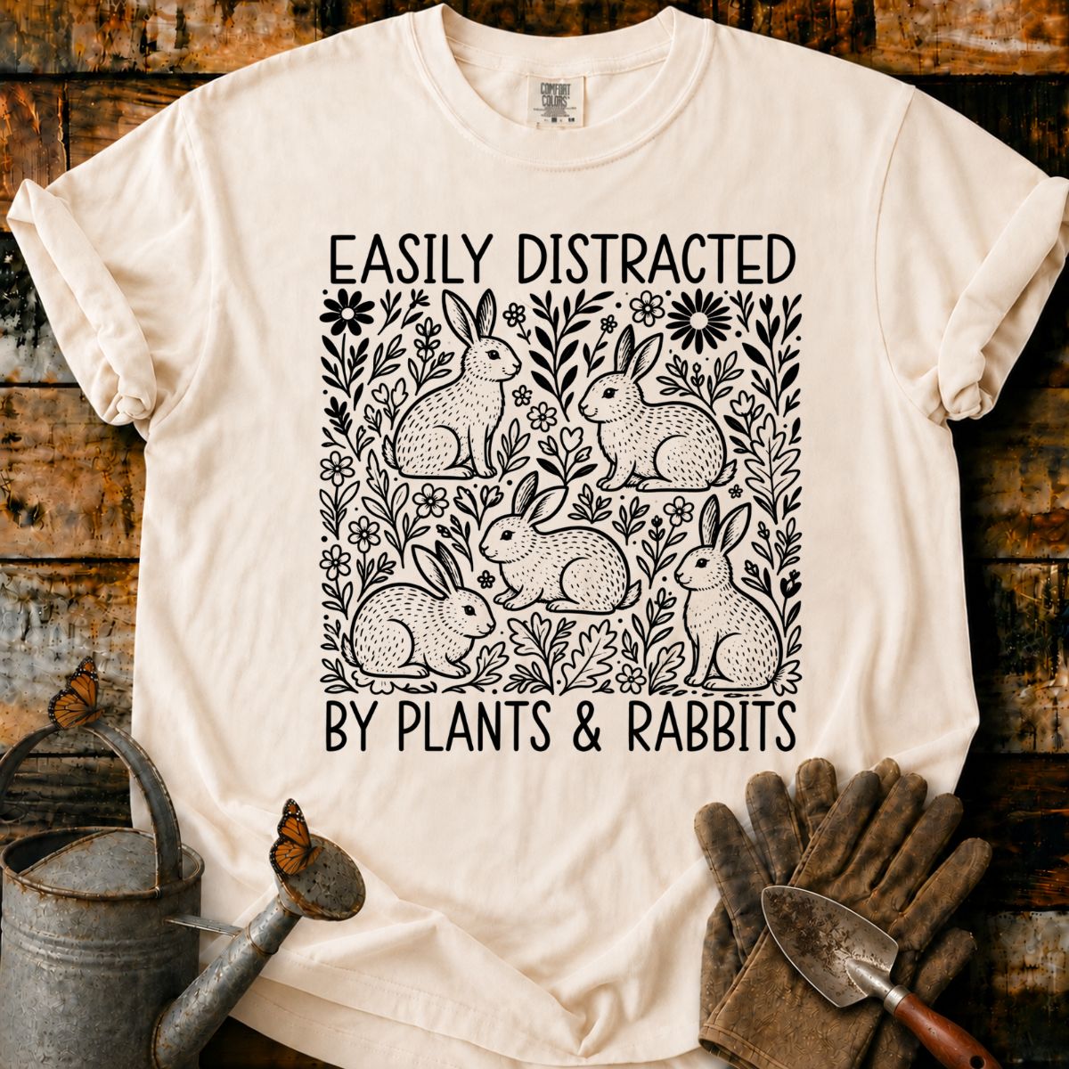 Easily Distracted by Plants & Rabbits T-Shirt