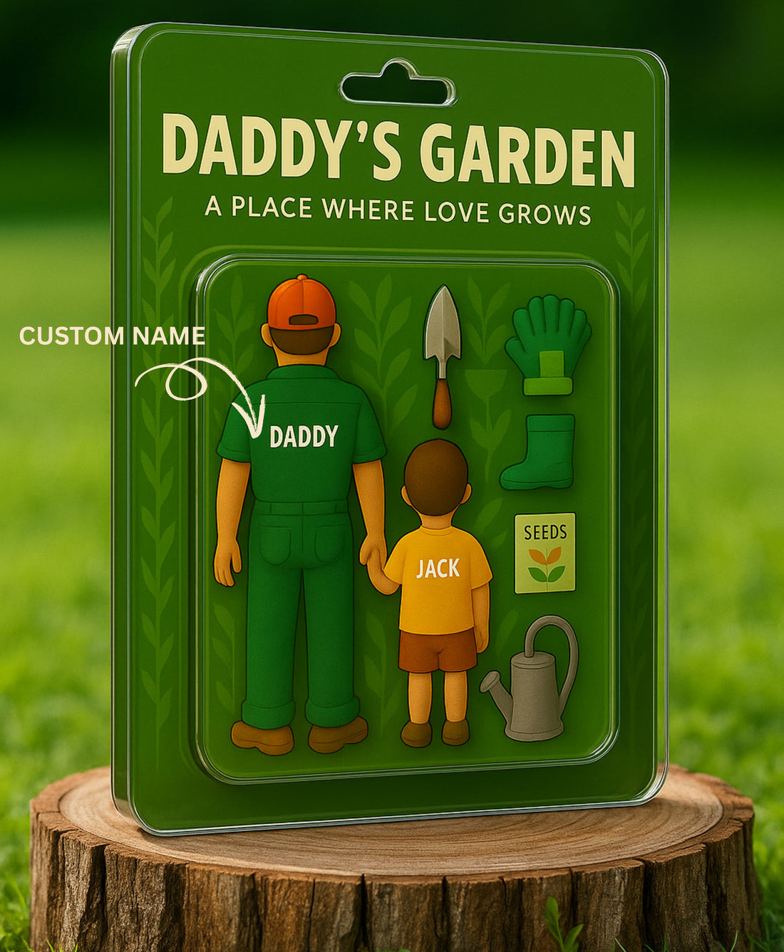 A Place Where Love Grows Personalized Flat Rectangle Acrylic Block