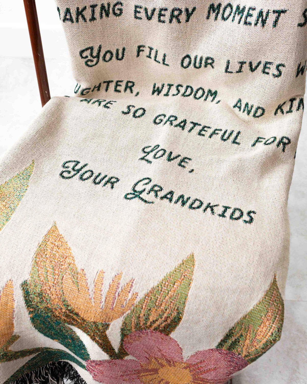 Personalized Grandma Message Blanket