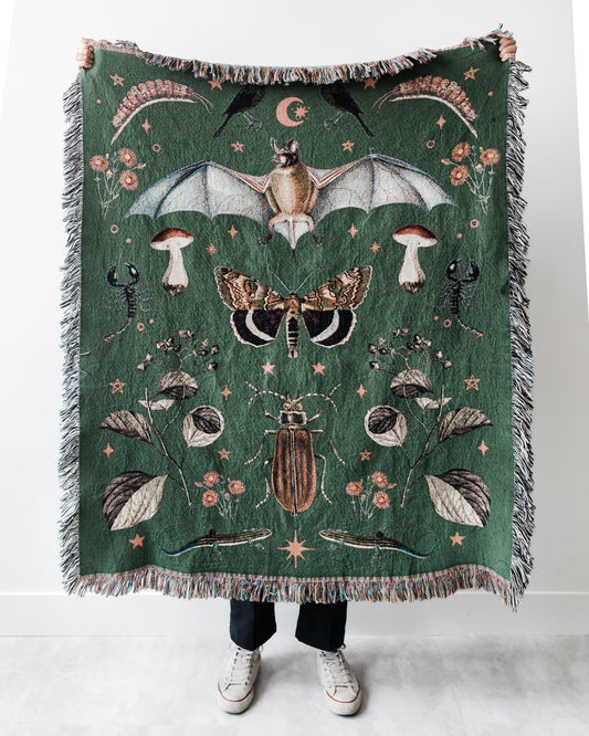 Gothic Nature Woven Blanket