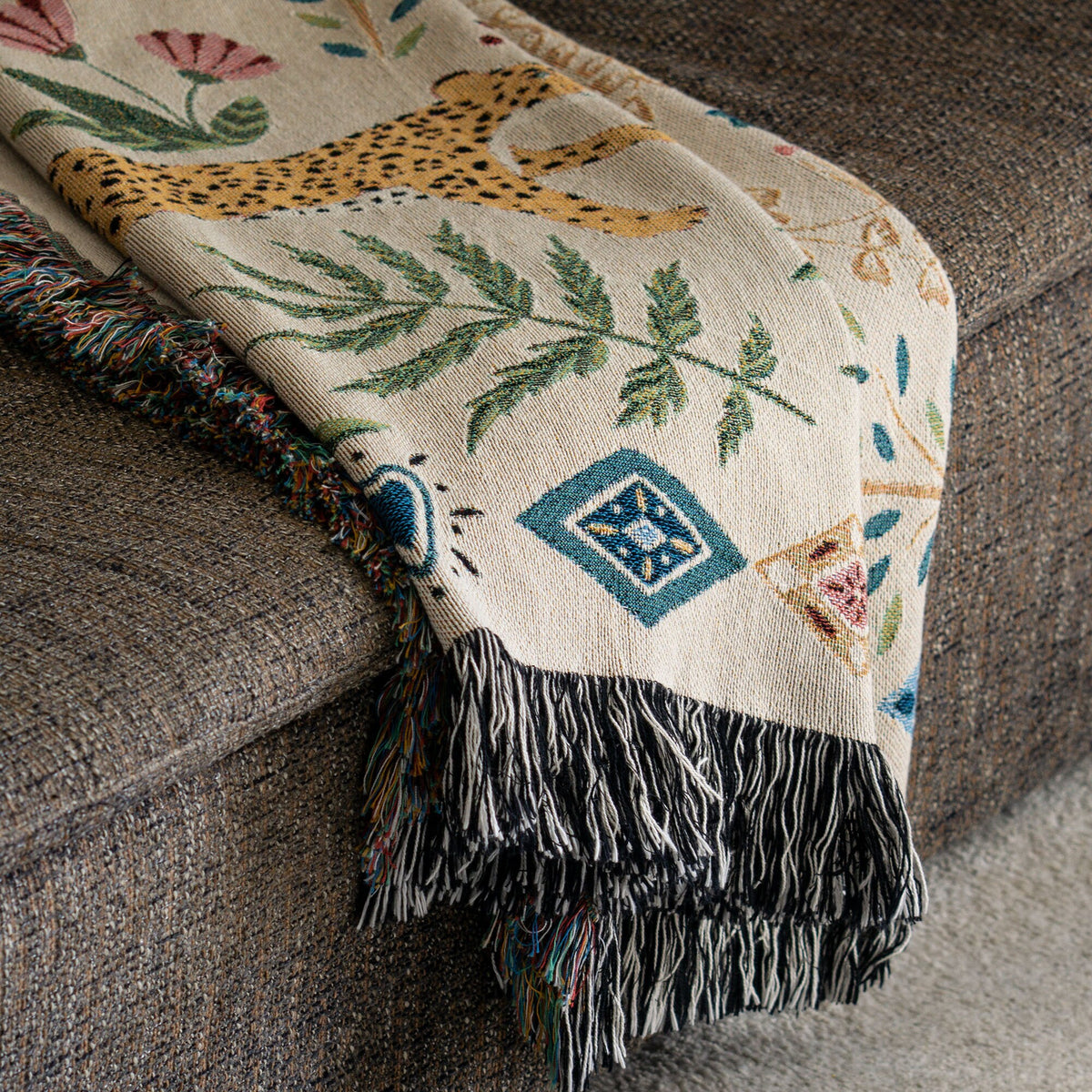 Tiger Jungle Woven Blanket