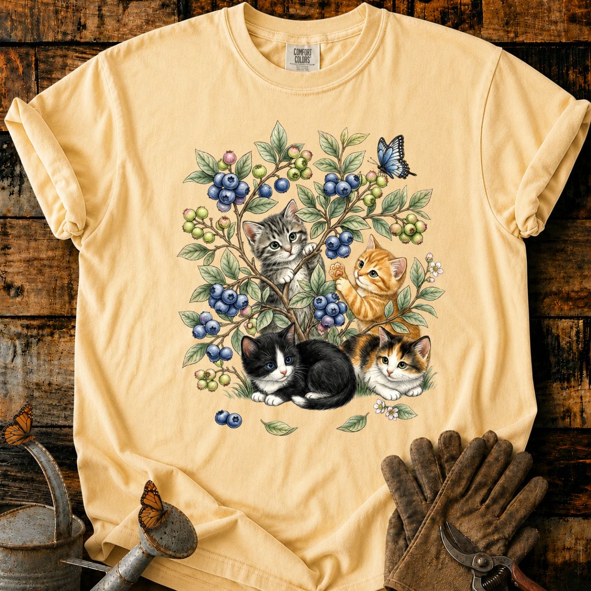 Kittens Among Blueberries T-Shirt