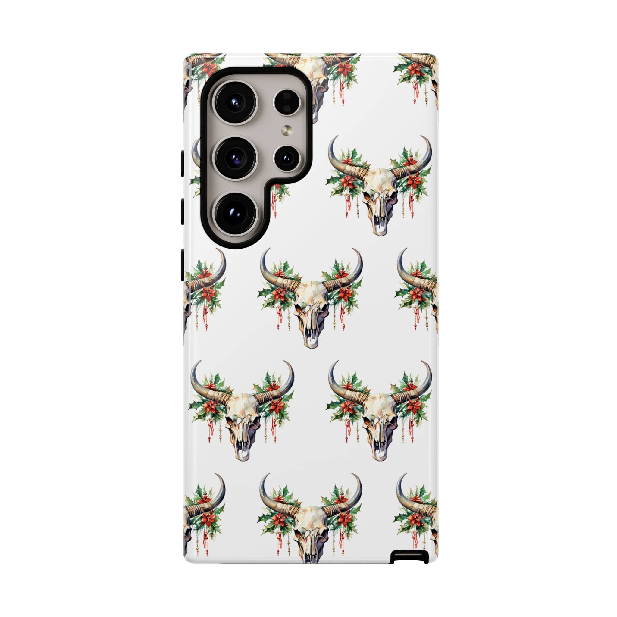 Christmas Bull Skull Phone Case