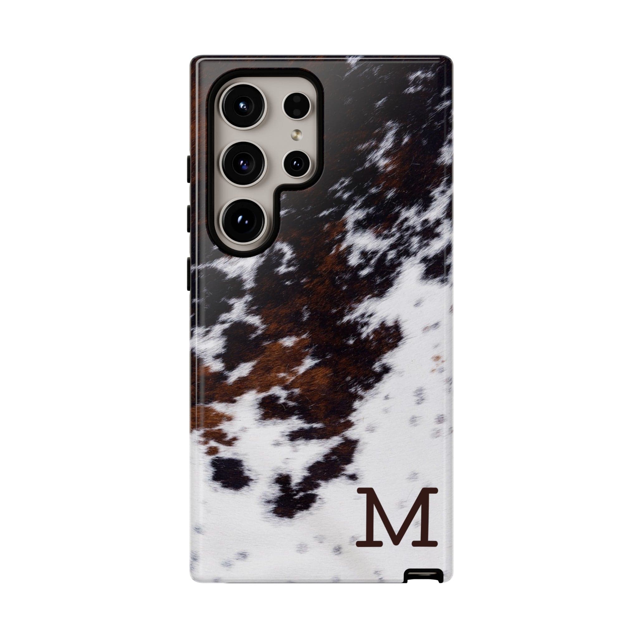 Cowhide Monogram Phone Case