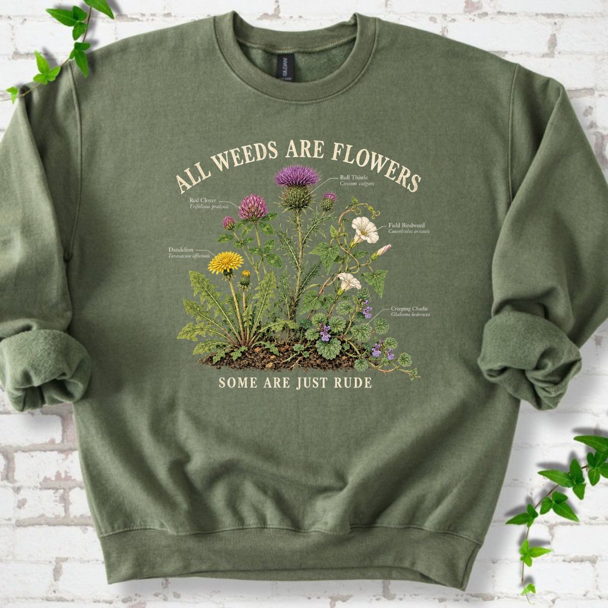 All Weeds Are Flowers Botanical Guide Sweatshirt