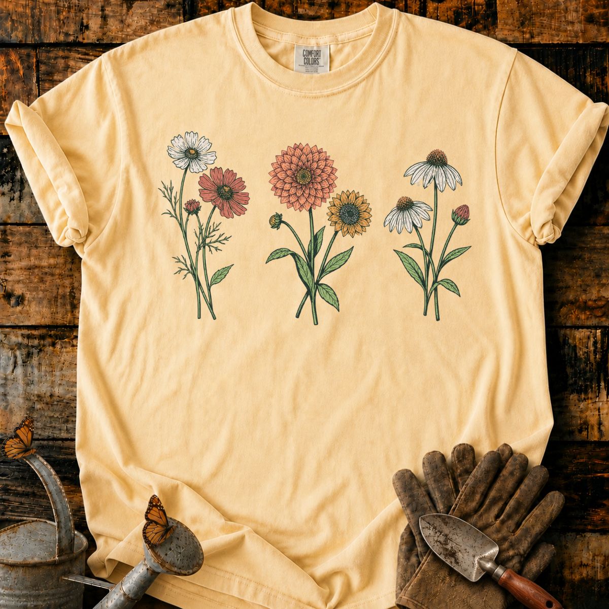 Wildflower Knit Botanical Graphic T-Shirt