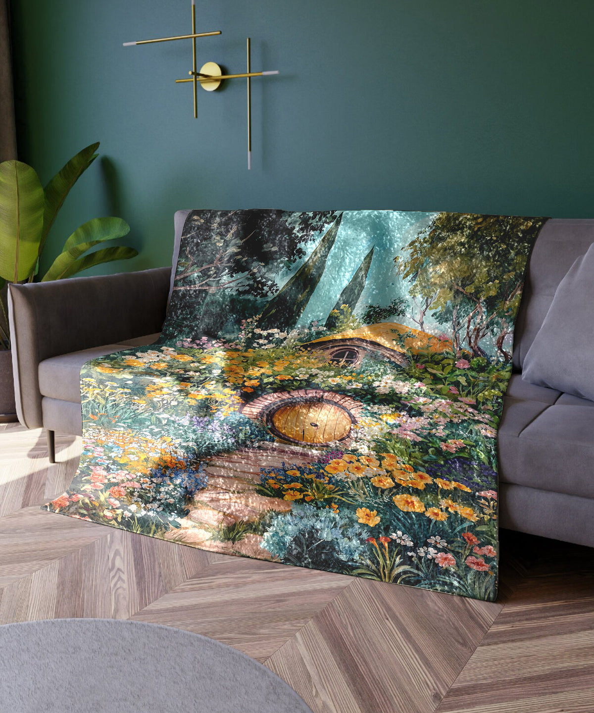 Fairytale Garden Cottage Blanket