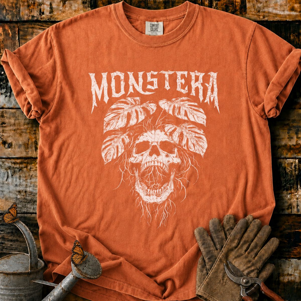 Monstera Skull Horror Metal T-Shirt