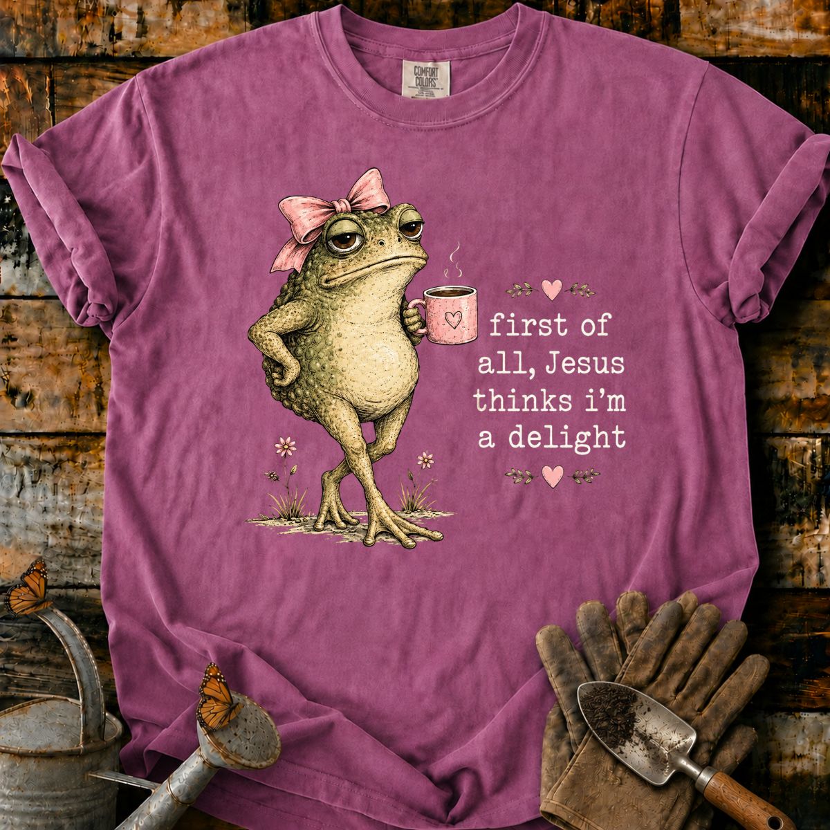Sassy Toad with Coffee and Joy T-Shirt