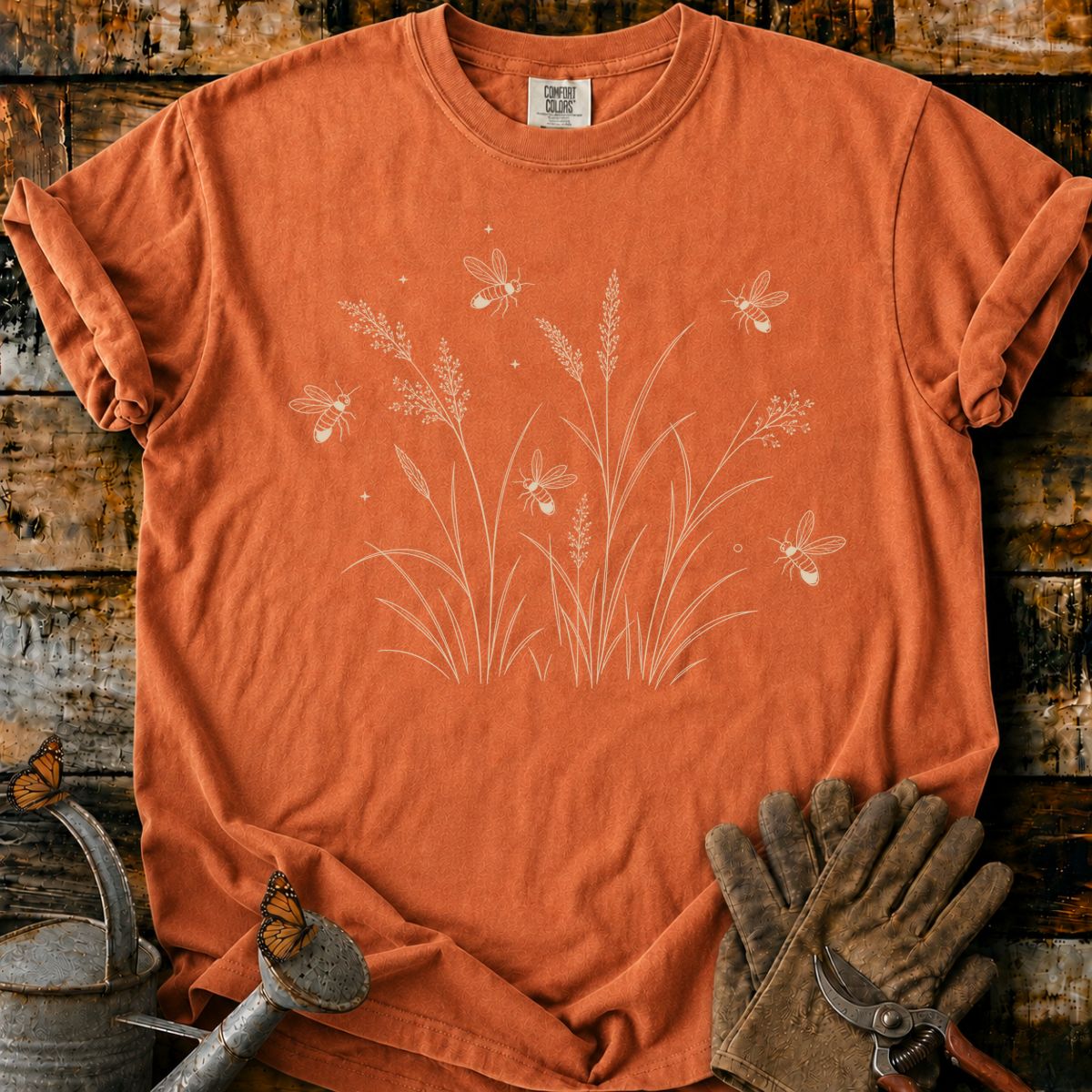 Fireflies Over a Mossy Meadow T-Shirt