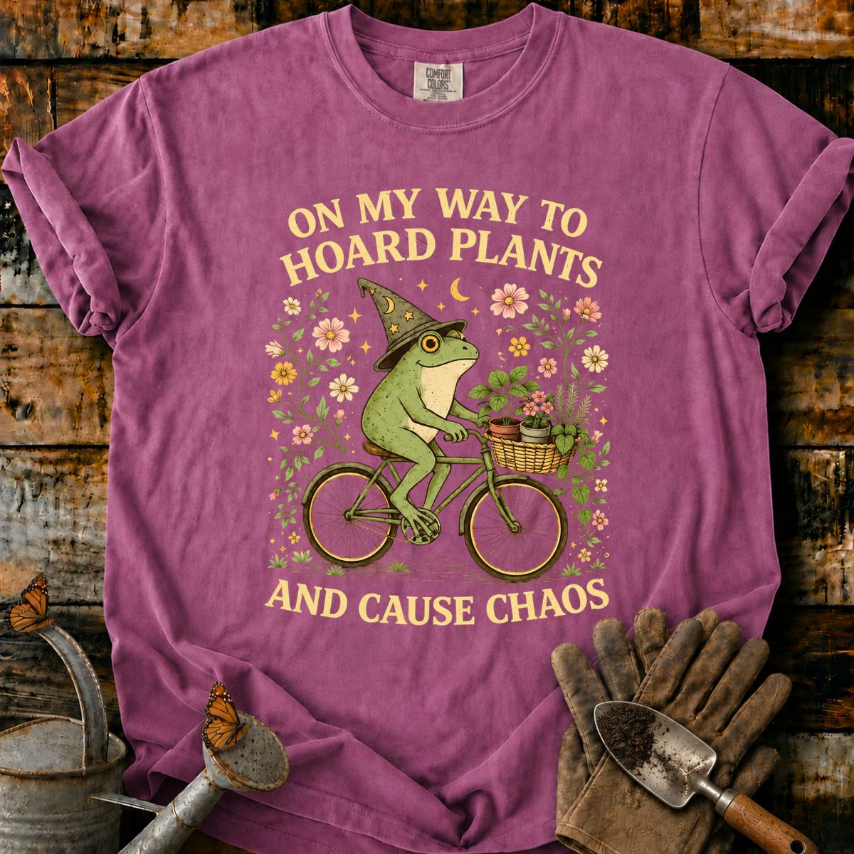 Frog Witch’s Botanical Bicycle Adventure T-Shirt