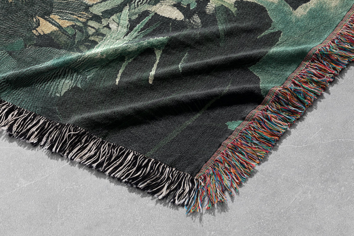 Tropical Jungle Sunset Blanket
