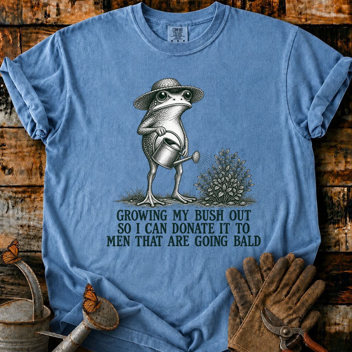 Frog Gardener’s Baldness Joke T-Shirt