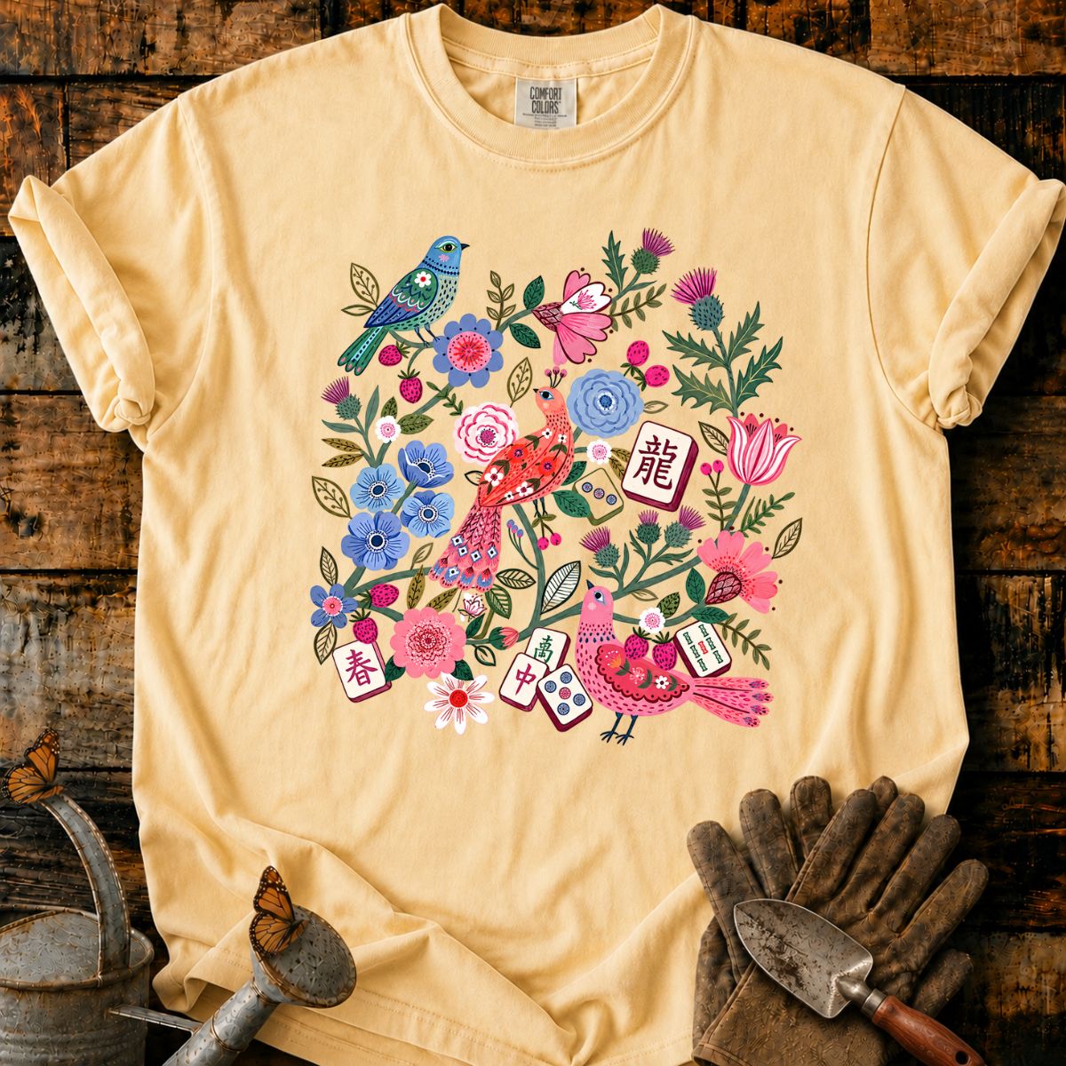 Botanical Mahjong Garden T-Shirt