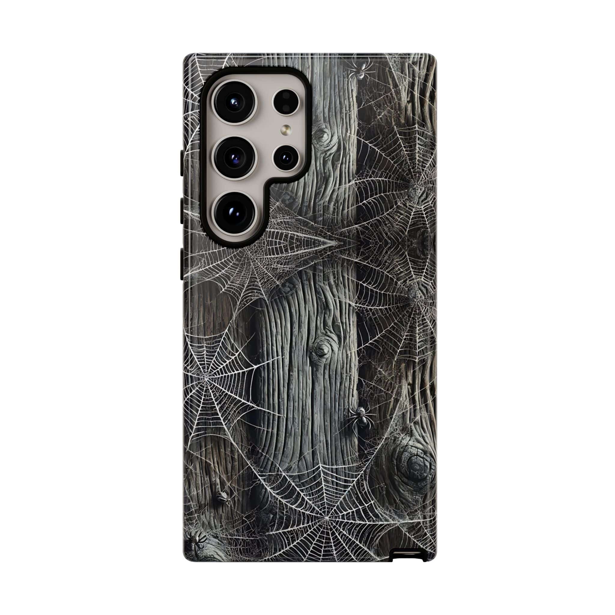 Spiderwebs Barnwood Phone Case