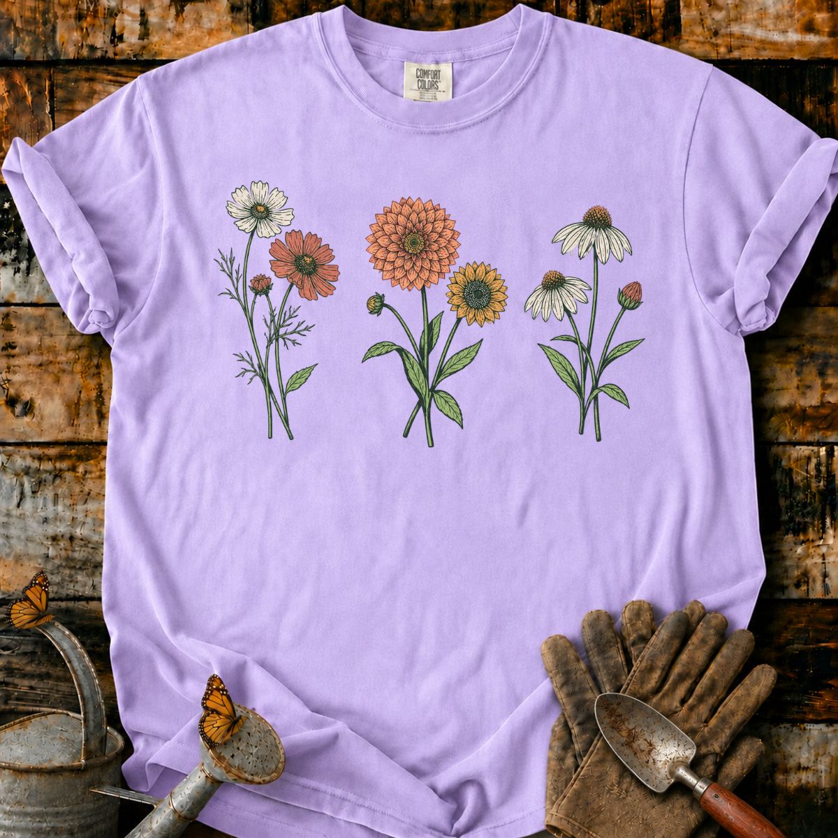 Wildflower Knit Botanical Graphic T-Shirt