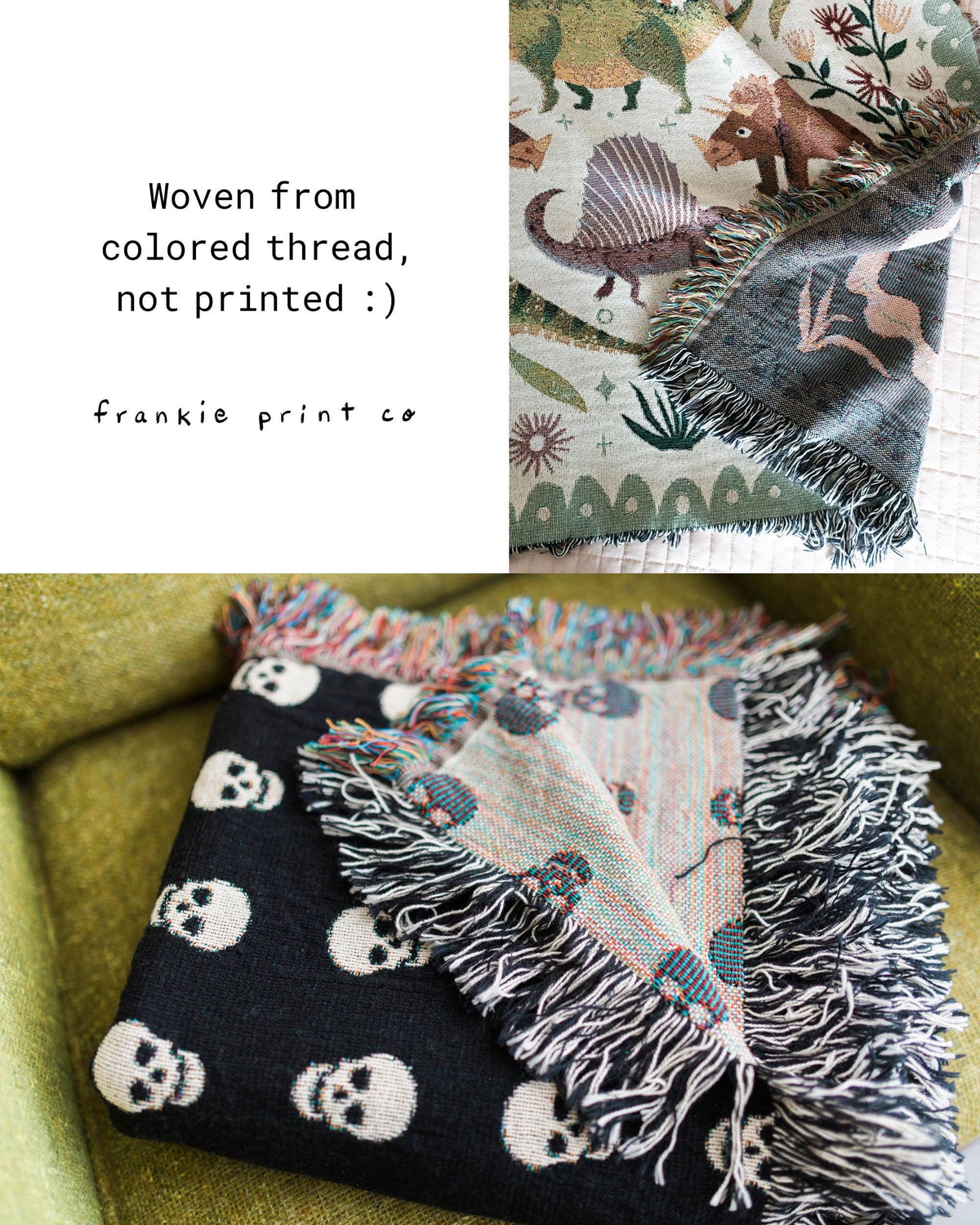 Personalized I Love You Mom Woven Blanket