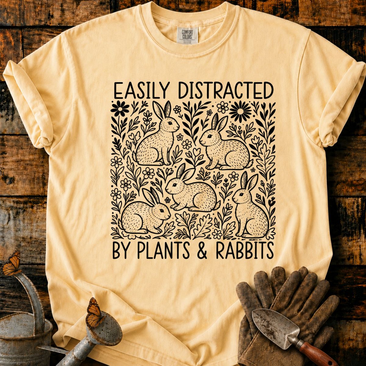 Easily Distracted by Plants & Rabbits T-Shirt