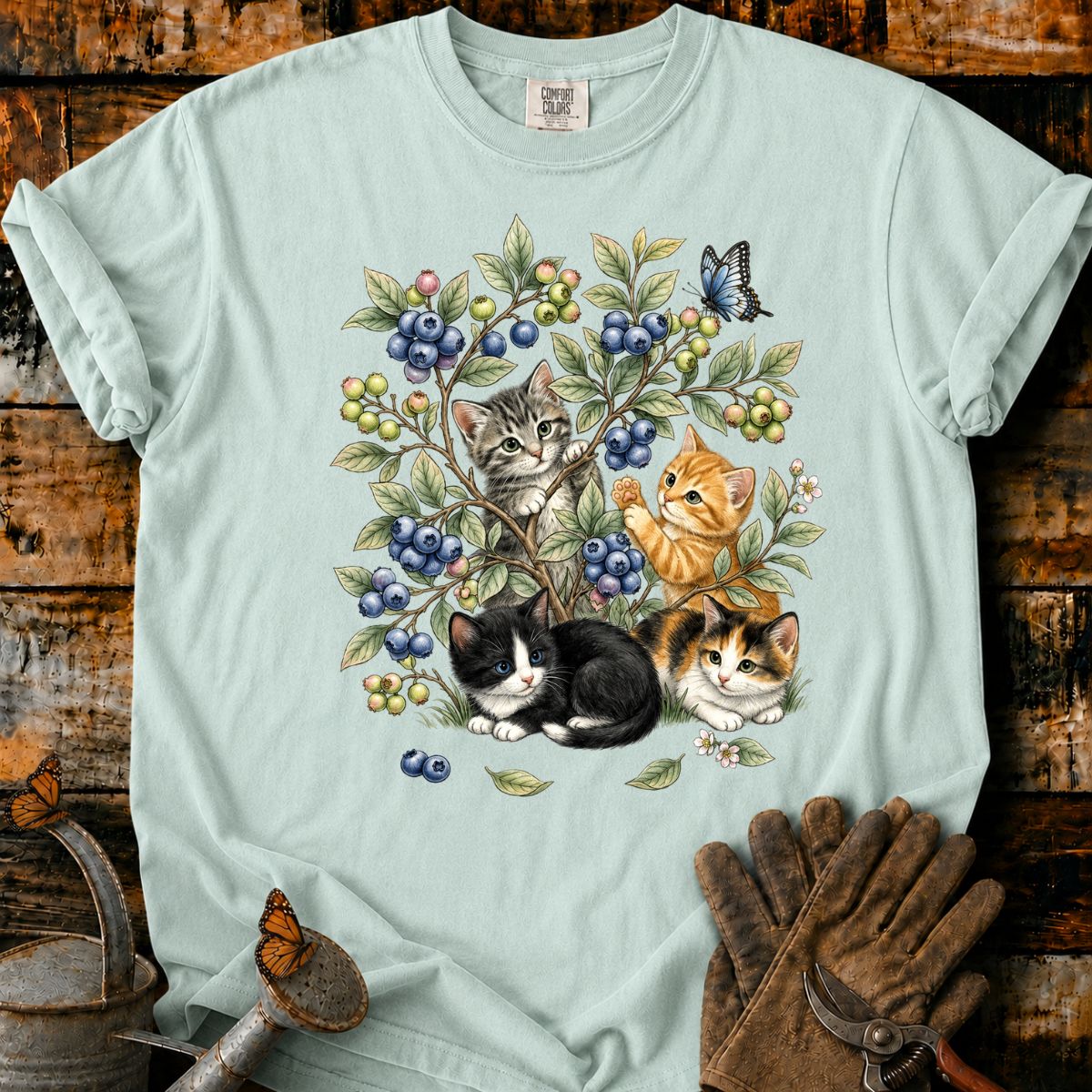 Kittens Among Blueberries T-Shirt